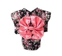 WeeH Dog Costume Halloween Cat Clothing Cosplay Japan Kimono Pet Clothes for Doggy Kitty Rabbits Pig Fun, Black, Small