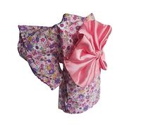 WeeH Dog Costume Halloween Cat Clothing Cosplay Japan Kimono Pet Clothes for Doggy Kitty Rabbits Pig Fun, Purple, Large