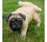 Weeing Pug Funny Garden ornament
