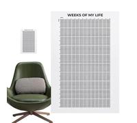 Week Calendar - 4000 Weeks Quote Art |Inspirational Wall Decor | Aesthetic Motivational Painting With Life & Healing Themes For Students, Office, Home, Or Movie Room Display