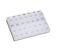 W ay Multi Pill Dispenser - 7 x 4 Compartments - Flip Top Lids Tablet Holder - 28 Total Compartments - 7 Days Storage - Medication Disability Aid