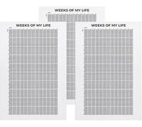 Week Of My Life Motivational Quotes 4000 Inspirational Life Decorations Calendar Weeks Of My Life Calendar Lifes In Weeks Wall Calendar Wall Art Print Home Decor (3 Pack)