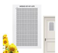 Week of My Life Planner, 4000 Inspirational Lifestyle Decor Calendar Wall Art Printed Home Decor Poster, Week of My Lifes Motivational Quotes, Your Lifes in Weeks Wall Calendar for Bedroom Living Desk