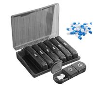 Week Pill Organizer | Pill Sorter 3 Times A Day - Airtight Compact Supplement Container for Morning Night Dosing Home Fridge Car Purse Pocket Kids