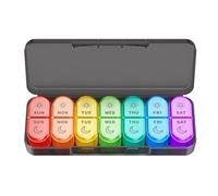 Week Pill Organizer,Tablets Dispenser,with 14 Compartments Night And Day Pill Organizer - for Morning, Afternoon, Purse, Pocket, Home, Fridge, Workplace
