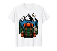 Weekend Backpacker Sunrise Trail Illustration Outdoors T-Shirt
