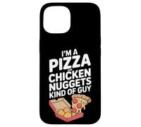 Weekend Binge Pizza And Nuggets Guy Case for iPhone 15