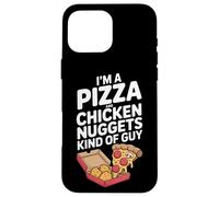 Weekend Binge Pizza And Nuggets Guy Case for iPhone 16 Pro Max