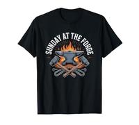 Weekend Blacksmith Sunday Forge Session Hobby Anvil Forging T-Shirt
