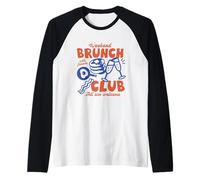 Weekend Brunch Club Food with Friends All are Welcome Retro Raglan Baseball Tee