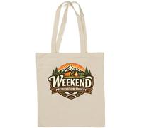 Weekend Camping and Nature Preservation Society Natural Cotton Tote Bag White