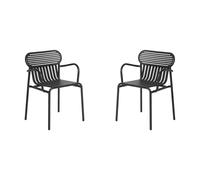 Weekend chairs with arms - Set of 2 Black one size