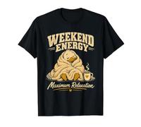 Weekend Energy Cozy Duck Vintage Relaxation Design Value Graphic T-Shirt, Men, Black, M
