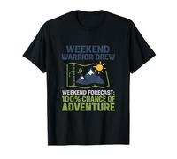 Weekend Forecast 100% Chance of Adventure Weather Map T-Shirt