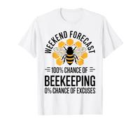 Weekend Forecast 100% Chance of Beekeeping Beekeeper T-Shirt