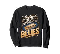 Weekend Forecast 100% Chance Of Blues Harmonica Sweatshirt