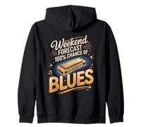 Weekend Forecast 100% Chance Of Blues Harmonica Zip Hoodie