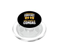 Weekend Forecast 100% Chance Of Congas Drummer Percussion PopSockets PopGrip for MagSafe