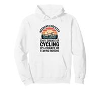 Weekend Forecast 100% Chance Of Cycling Pullover Hoodie
