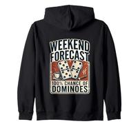 Weekend Forecast 100% Chance of Dominoes Domino Zip Hoodie
