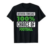 Weekend Forecast 100% Chance of Football Value Graphic T-Shirt, Men, Black, L