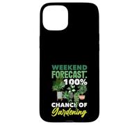 Weekend Forecast 100% Chance Of Gardening Funny Gardening Case for iPhone 15 Plus