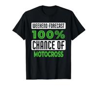 Weekend Forecast 100% Chance of Motocross Value Graphic T-Shirt, Men, Black, M
