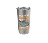Weekend Forecast 100% Chance of Rafting Funny Rafter Stainless Steel Insulated Tumbler