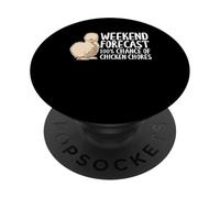 Weekend Forecast 100% Chance Of Silkie Chicken PopSockets Adhesive PopGrip