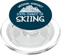 Weekend Forecast 100% Chance Of Skiing PopSockets PopGrip for MagSafe