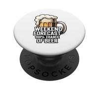 Weekend Forecast 100 Percent Chance Of Beer PopSockets Adhesive PopGrip