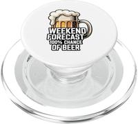 Weekend Forecast 100 Percent Chance Of Beer PopSockets PopGrip for MagSafe