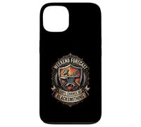 Weekend Forecast 100 Percent Chance Of Blacksmithing Humor Case for iPhone 13