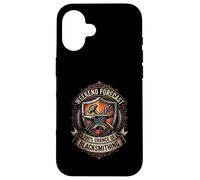 Weekend Forecast 100 Percent Chance Of Blacksmithing Humor Case for iPhone 16
