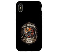 Weekend Forecast 100 Percent Chance Of Blacksmithing Humor Case for iPhone X/XS