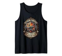 Weekend Forecast 100 Percent Chance of Blacksmithing Humor Tank Top