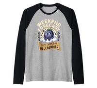 Weekend Forecast 100 Percent Chance of Blueberries Raglan Baseball Tee