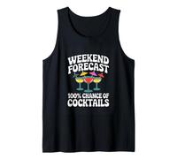 Weekend Forecast 100 Percent Chance of Cocktails Party Tank Top