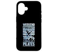 Weekend Forecast 100 Percent Chance of Pilates Case for iPhone 16