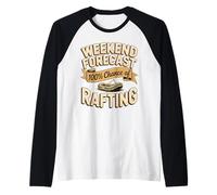 Weekend Forecast 100 Percent Chance of Rafting Fun Raglan Baseball Tee