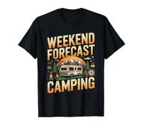 Weekend Forecast Camping Mountain Adventure Value Graphic T-Shirt