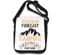 Weekend Forecast Camping with A Chance of Cold Beer in My Hand Shoulder Bag White