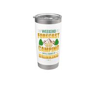 Weekend Forecast Camping with A Chance of Drinking Camper Stainless Steel Insulated Tumbler