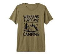 Weekend Forecast Chance of Camping Funny Tent Camper Premium T-Shirt