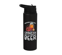 Weekend Forecast Crawfish with A Chance of Beer Crawfish Stainless Steel Insulated Water Bottle
