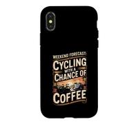 Weekend Forecast Cycling With a Chance of Sprints Track Bike Case for iPhone X/XS