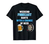 Weekend Forecast Darts & Beer Funny Dart Player Gift T-Shirt