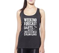 Weekend Forecast Darts with a Chance Drinking Women's Vest - black Small