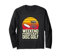 Weekend Forecast Disc Golf Sunset Vintage Long Sleeve T-Shirt