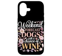 Weekend Forecast Dogs With A Chance Of Wine Night Case for iPhone 17